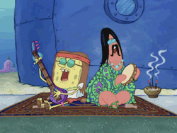 uglyaustralian:  infamousayy:  givemebassorgivemedeath:  How the fuck are they burning incense  This was episode 4:20  You’re asking how they’re burning incense while a talking sponge and his talking starfish friend are play instruments on the side