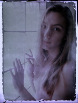 Assisted Self-Portrait Fp-100C Negative Reclamation. A Big Thanks To Samuel Quinn