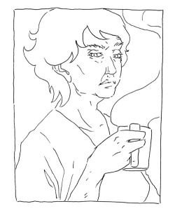 I suck. Have a judgemental old lady. (Panel from my graphic novel, this is how boring it looks.)