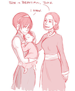 helioscentrifuge:  makorraforevafangirl:    It just hit me, Toph has never seen her daughter.   OH MY GOD…..  FIRST OF ALL HOW DARE YOU 