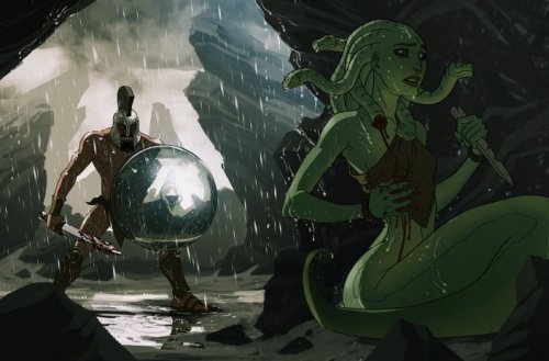 llanval:  delacroix:  What I love most about storytelling is that it makes you realize how subjective the truth can be.  Medusa by Matt Rhodes  I heartily support this observation!
