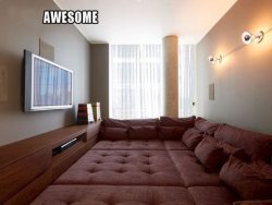 midnightbioshock:  sukithewarrior:  crazy-after-midnight:   I want this in my house for a few reasons: I won’t fall off the bed… Ever. Fabulous movie nights with friends. Probably the best sex ever. … Okay~ 4. I could sleep anywhere I wanted to