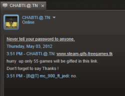 This person is in the Bad@Things Steam group. He gives a very bad first impression.