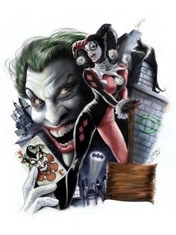 timetravelandrocketpoweredapes:  Harley & Joker by Cris