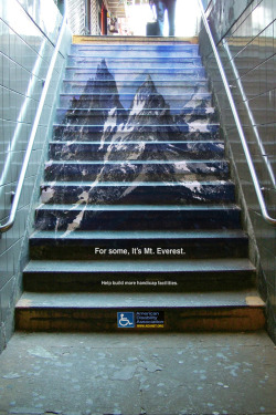 timemachineyeah:  birooksun:  mrskittyquinn:  This was one hell of an eye opener  We need to see these in more places  THIS IS SO MUCH BETTER THAN THOSE ABLEIST FAT SHAMING ONES CALLING PEOPLE WHO TAKE THE ESCALATOR OR ELEVATOR LAZY. 