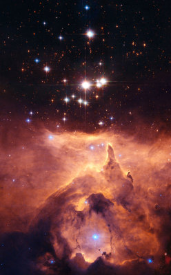 n-a-s-a:  Massive Stars in Open Cluster Pismis 24  Credit: NASA, ESA and J. M. Apellániz (IAA, Spain)  