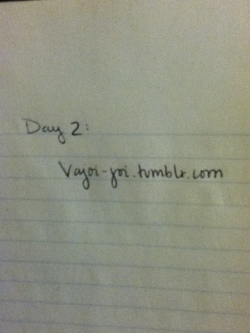 Day 2: handwrite your tumblr URL.