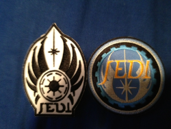 Found a couple badass Jedi patches for my denim jacket. These are going on the sleeves. My denim is coming out too sick! Way better then my last one! I can&rsquo;t wait till its done.