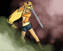 paper-arrows:  Whoo, human Apple Jack.I don’t know, I always thought she had some wicked sword skills yo.  
