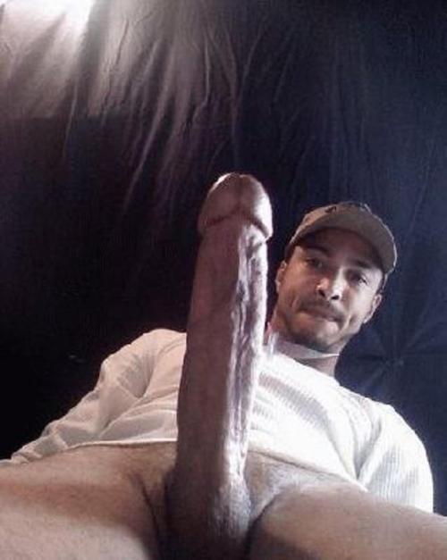done-in-darkness:  13 Inches of Pure Unadulterated Pleasure no clue who this guy is…but he is sexy as fuck & that dick is a weapon that i’m drooling about…. 
