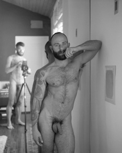Nakedpicturesofyourdad:  Parker Tilghman, Self Portrait With Johnny Gunn (2011) Via