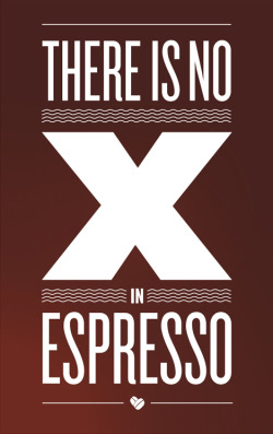 1000scientists:  No X in Espresso poster by Brian Jones 