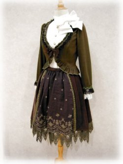 milkchandelier:  flasco coordinate. cardigan, skirt, blouse: Schwarz Schmetterling 