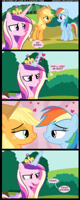 benoit-vs-guerrero:  The Power of Love is a Curious Thing by =Veggie55  Princess Cadence is a huge brony who gets a hornboner when encouraging her favourite ships&hellip;