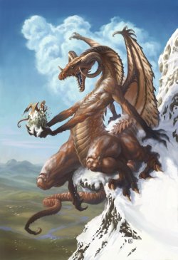 swordnsorcery:  Rhoam’s Dragon by *tegehel  Looks sooo HEPPY!!! (or like it&rsquo;s about to mow down&hellip;) O.O
