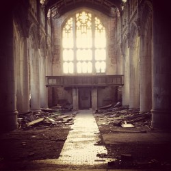 OH HAY DEAD SOUL ART THANKS FOR REBLOGGING THESE :D :D Shot in this amazing abandoned church in Gary IN the other day, which is apparently super famous because as soon as I posted it 3 separate friends of mine immediately recognized it. I love having