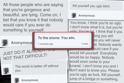 imnolonger-yourmuse:   I started following this girl and her whole dash ended up these. And her last post. I can’t even say words. Anons took her life. If that okay with you, then carry on with your day. If you agree this is unacceptable and okay, then