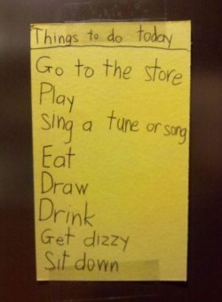 thedailywhat:  Posted Without Comment of the Day: Redditor fluffypotatoes says: “My son has a long to do list today!” [biotv] 