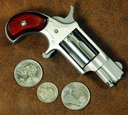 peashooter85:  For my first gun review I am going to review my first pocket gun. The North American Arms .22 Mini-Revolver. I bought this little mouse gun mostly because of its novelty value. I mean, lets face it, this little peashooter is cute. With