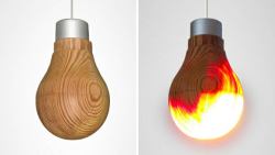 ak47:  裸電球なのにオシャレ照明になる木でできた電球 : ギズモード・ジャパン