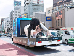 hellyeahhorrormanga:  spiraphobia:  Still the most epic promotion ever.   Sadako 3D is coming, guys.  
