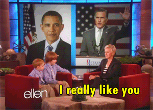 lgbtqgmh:  [Young boy: I think Barack Obama should win instead of Mitt Romney because Barack Obama said that man and man can marry each other and I think that’s right.Ellen DeGeneres: I really like you.] 