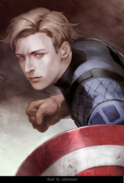 arkhane:  Avengers film fan art: Captain America, Hawkeye, Iron Man, Black Widow and Hulk. Illustrations by saharaam 