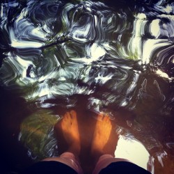 Wading in the river.  (Taken with instagram)
