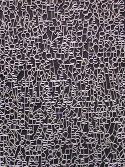 Tom Phillips, Self Portrait In Silver (Detail), 2004 “The Words Form A Kind Of