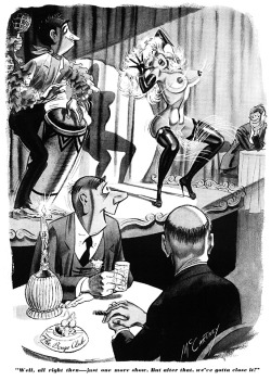   Burlesk cartoon by Bill Ward..   aka. “McCartney” From the pages of the October ‘56 issue of ‘CABARET’ magazine..  
