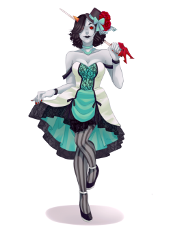 0770art:   SAI: 3 Days on/off  Day 11 of ThatChallengeThatShould’veBeenScrappedALongTimeAgo Shuuva asked for the hi res version of my submission to KBS. So here, have some Terezi. Done as guest art for milky-days’ Kanaya’s Beauty Salon blog. I