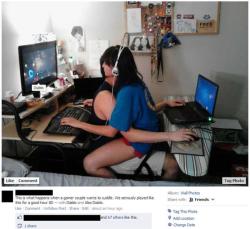 young-n-naive:  This depicts what I would do with my boyfie..  We all know that the next inevitable step would be sex while gaming.