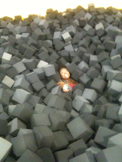 19thcenturybitch:  She had a hard time getting outta the foam pit 