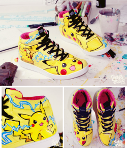 gottacatchemall:  [Pikachu Sneaker]  If you wear this, you&rsquo;re gay.