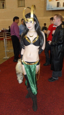 albotas:  A Little Bit On The Sexy Cosplay Side: We spotted these two lovely ladies cosplaying as Loki at Wizard World Philly this weekend. Needless to say, if either of them ever asked us to kneel, we’d be more than obliged. 