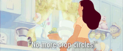 fyliloandstitch:  What absolutely kills me about this scene is Nani’s use of the word ‘more’ indicating that Jumba has, at some point, actually made at least one crop circle. 