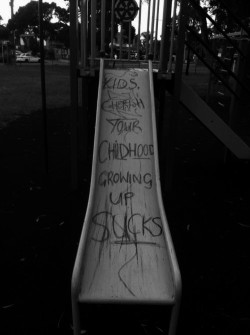 thegestianpoet:  maybe it would suck less if you hadnt defaced their fucking slide  
