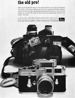fromand:  leica ad: the old pro! [june 1963, popular photography] 