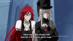 my-yaoi-stuffs:  XD YES! ALL THE FREAKING WAY!!!!!!!!  I Love these Characters! Grell and the Undertaker!! FTW!!!!