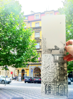 sentimentosdesenhados:  A small drawing of a building i that i liked. 