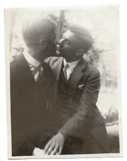 antique-erotic:  raymondduncan:  vintagegaymales:  Romance!  They seem to be kissing opposite sides of some sort of pendant or watch. Curious.  Curious indeed, was the pocketwatch a gift or holding some shared sentimental value? The reason for this photo