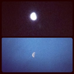 3:15am &amp; 6:15am&hellip;. The moon. #themoon #early #instaphoto  (Taken with Instagram)