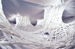 razorshapes:  “White” by Studio 400  A team of twenty students from a fifth-year architectural design studio at California Polytechnic State University, San Luis Obispo (cal poly), developed the large-scale, interactive sculpture to showcase each