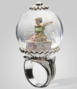 missdisneyland:  Disney Couture Tinkerbell Snow Globe Ring - ็ at FredFlare.com 