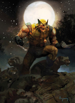 creaturesfromdreams:  comicbookartwork:Marvel Zombies: Wolverine By Arthur Suydam —-x—-Donate to Freedom from Torture More: | Undeads | Random | CfD Amazon.com Store |  