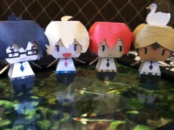 kimidori-rin:  Yuki, Haru, Natsuki, and Akira Papercrafts! :D Templates from: http://niibi.blog24.fc2.com/ I do not own anything like the pictures and the apps used… :D (Want Coco next :D) 