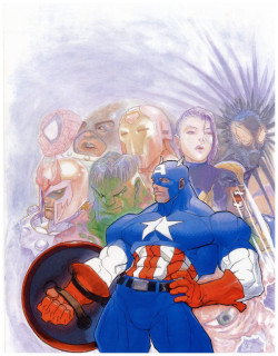 昔描きました、ゲーメストムックVOL.27マーベルスーパーヒーローズの表紙絵です。&hellip; on Twitpic  かっけぇ！