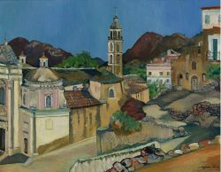 peira:  Suzanne Valadon:  Eglise de Belge, Corse (1913) via Web Gallery of Impressionists 