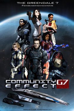 obiruskenobi:   Community Effect Mashup: Pt. 2.5 The Dean, Chang, Illusive Spreck, Vega Burns, Reapers and Annie’s Boobs and repost of Greendale 7 Poster More character mash ups for Community/Mass Effect fan art. Just added The Dean/Jack, and Chang/Kai