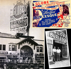 burleskateer:  The ‘GLOBE Theatre’ on Atlantic City’s famed “Steel Pier”, opened for business in 1935.. The 1700-seat venue was managed by Jack Beck; and quickly became a popular stop for Burlesque performers travelling on the Mutual Wheel circuit..